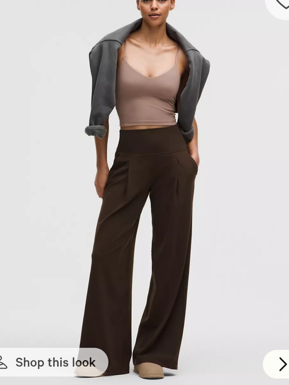 lululemon athletica Wide-Leg Pants in Dark Brown